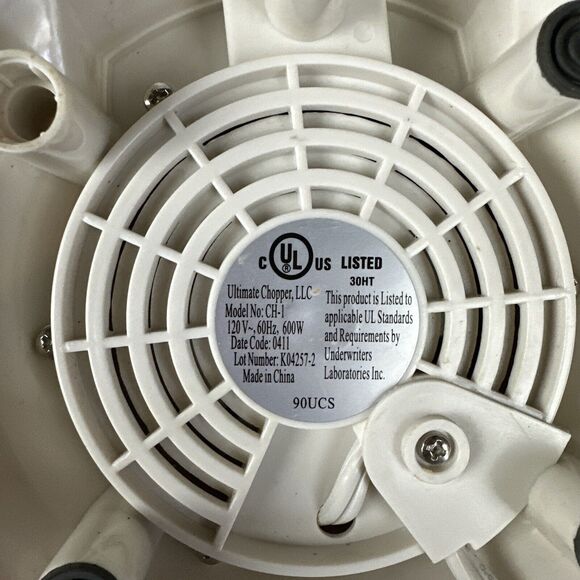 Ultimate‎ Chopper CH-1 Food Processor MOTOR BASE UNIT ONLY Tested and Cleaned - Picture 8 of 10